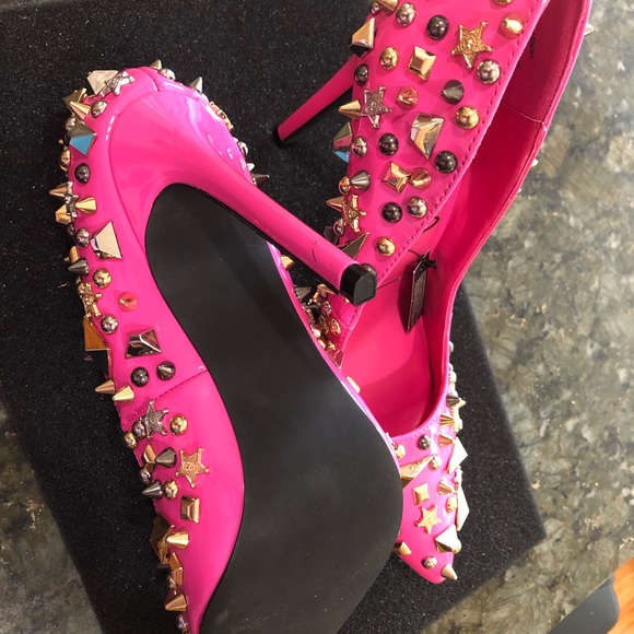 COPY - Hot Punk Studded Heels - Picture 2 of 3